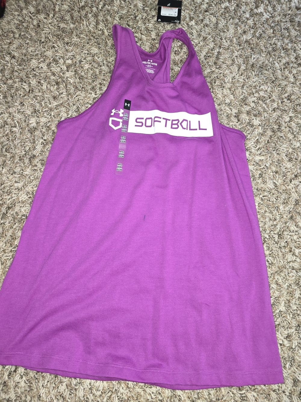 Under Armour Purple Softball Racerback Tank Top